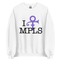 Image 1 of I [PRINCE] MPLS Crewneck Sweatshirt (Black Text)