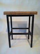 Image of Metal Framed Stool with 2" Thick Wood Top
