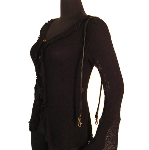 Image of Short Crossbody / Long Shoulder Strap - Choose Leather Color - 40" Length, 1/2" Wide, #16 Hooks