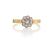 Image of custom floral diamond cluster ring
