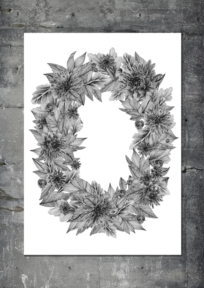 Image of IT'S ALL ABOUT THE FLOWER FRAME (white, A1)