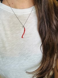 Image 4 of Aphrodite . natural italian coral and herkimer diamond necklace