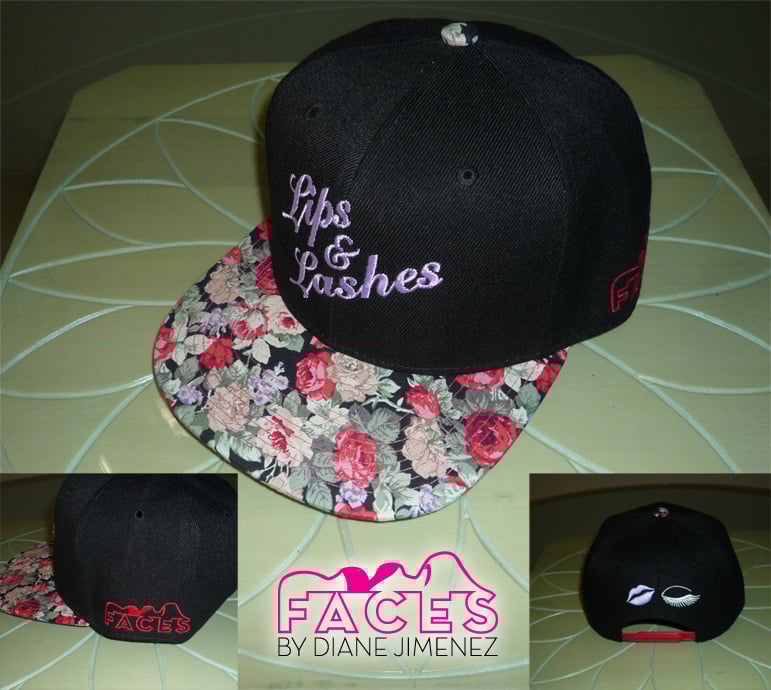 Image of Lips & Lashes Floral snapback