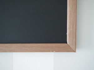 Square Chalkboard with Rounded Brown Frame