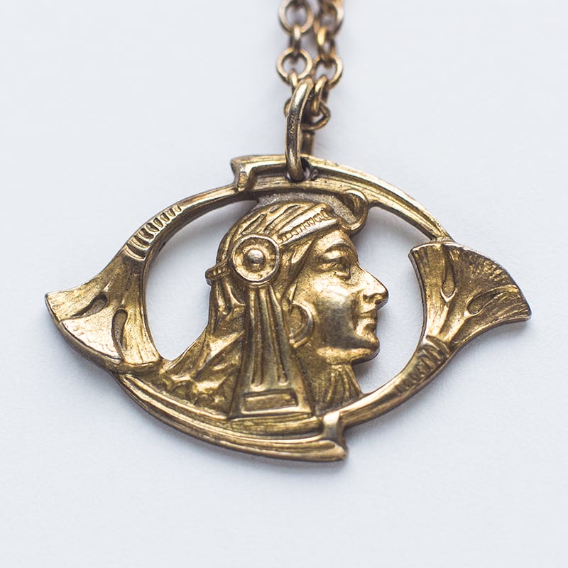 Image of Antique Egyptian Revival Pendant necklace