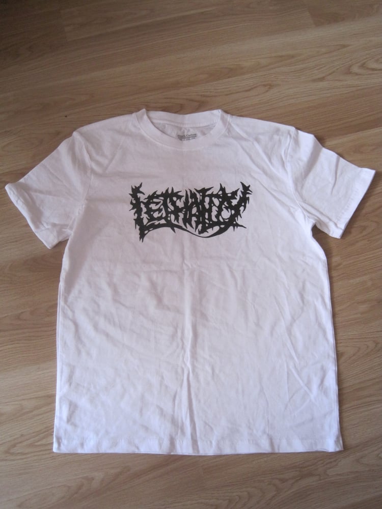 Image of Lethality - white t-shirt with black logo