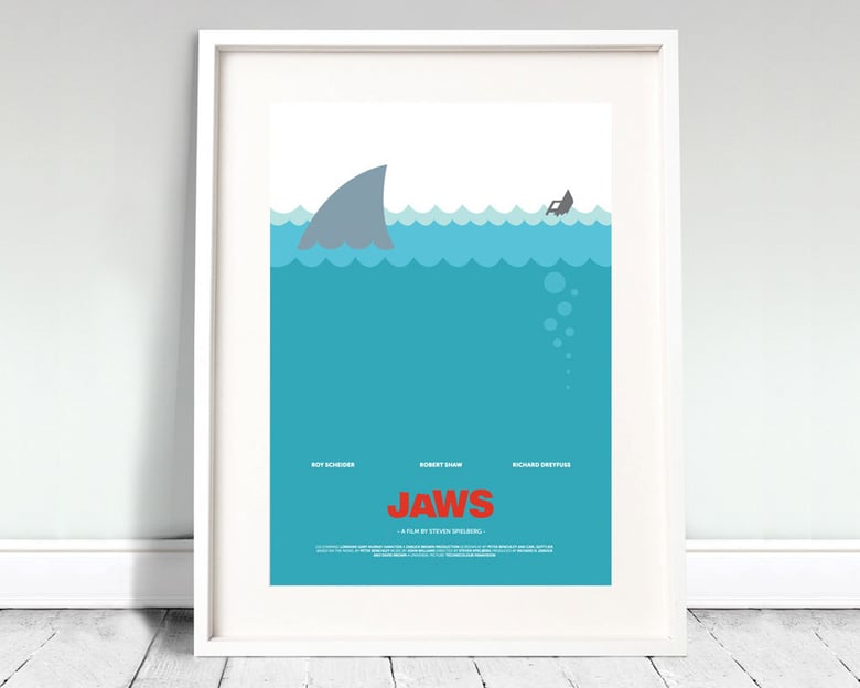 Image of JAWS - movie poster: 12x16" (A3) art print