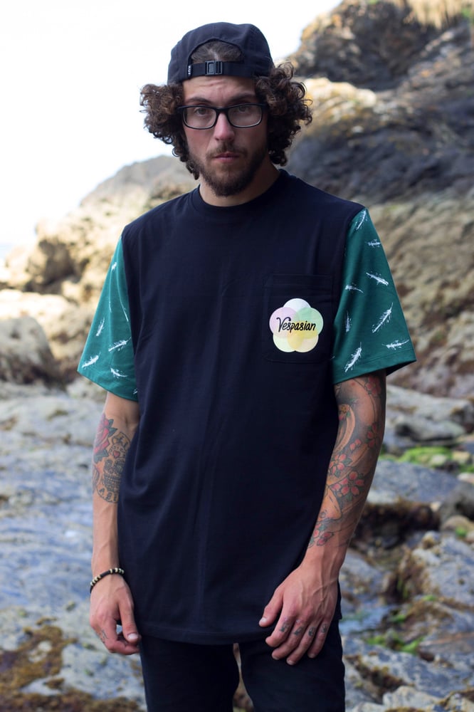 Image of Feathers Cut and Sew Pocket T-shirt
