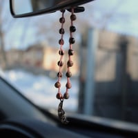 Image 1 of Rhodonite Moon Car Charm