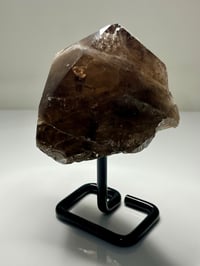 Image 7 of Smoky Quartz Natural Point With Rainbows On Stand | Brazil #2650