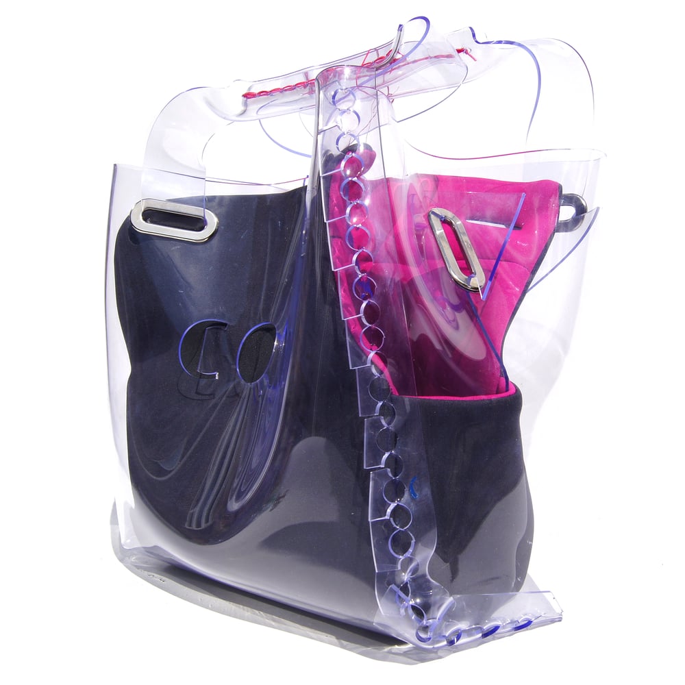 Image of Box Bag - Pink/Grey