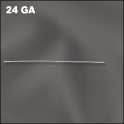 Image of Sterling Silver Headpin, 2", 24ga, 50pcs/$15
