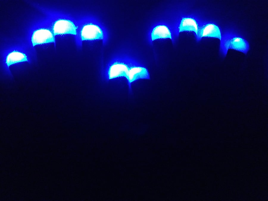 Image of Black LED Gloves - 1 Pair