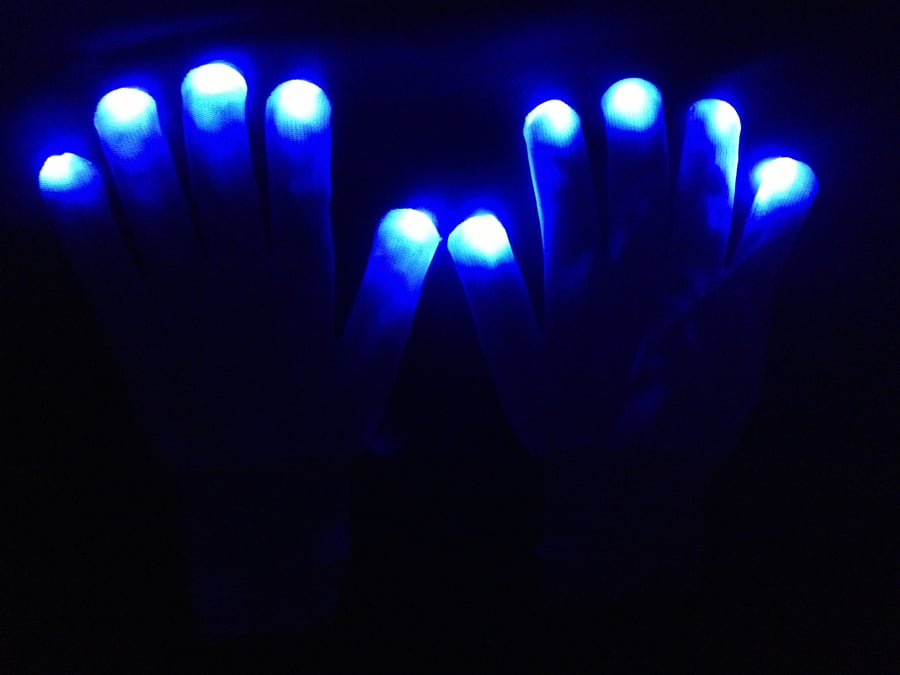 Image of White LED Gloves - 1 Pair
