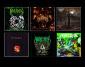 Image of AVGRUNN / MAKATTOPSY / PYREXIA / GODLESS TRUTH / UNBREAKABLE HATRED / EXORCIZPHOBIA CDs