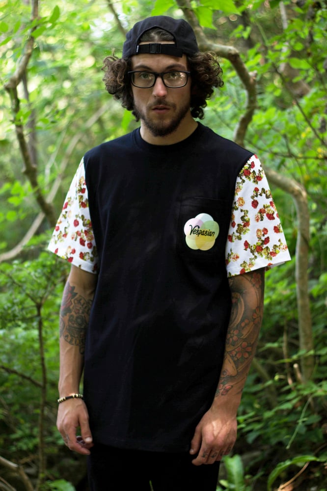 Image of Victorian Roses Cut and Sew Pocket T-shirt