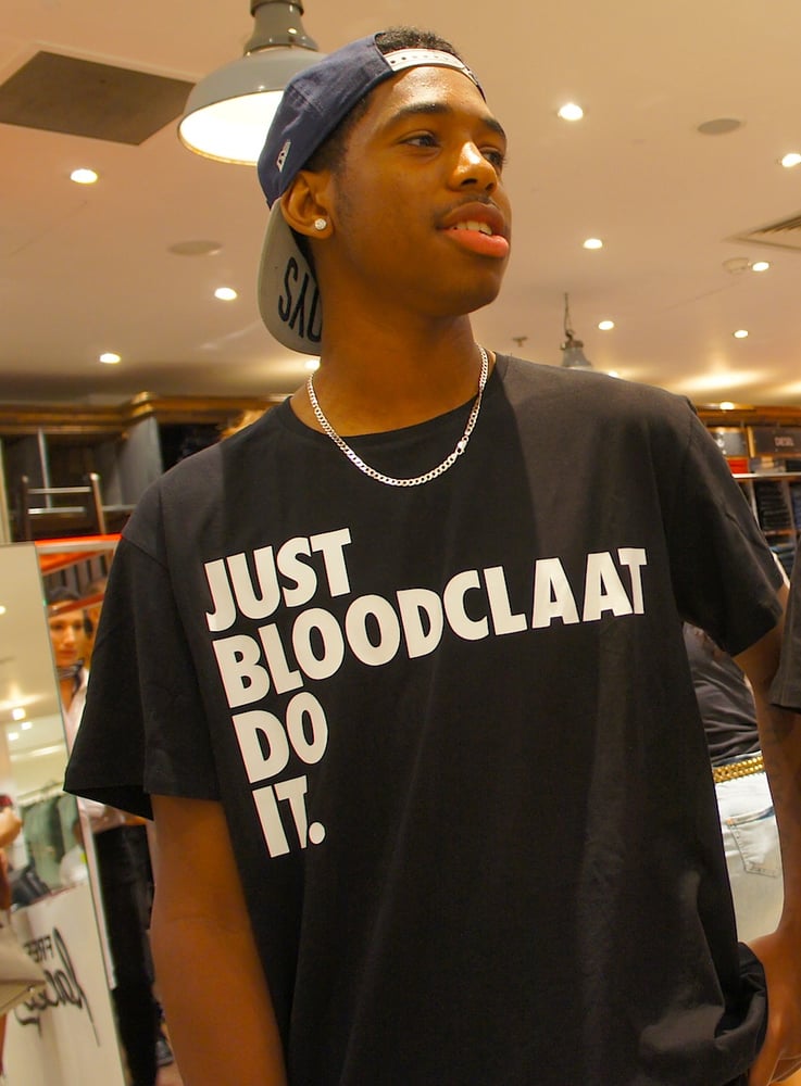 Image of JUST BLOODCLAAT DO IT UNISEX T-Shirt - BLACK