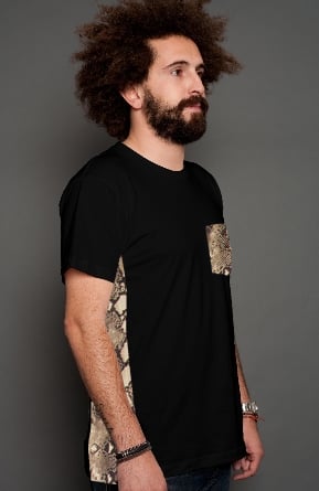 Image of Faux Snake Skin Pocket Tee