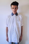 Image of White/Blue Lace Collar Shirt 