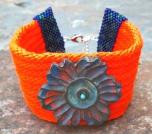 Image of SALE! Safety First! Handmade kumihimo cuff