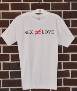 Image of White Sex Not Equal To Love Crew Neck T-shirt