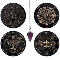 Image 1 of Pendulum Board Dowsing Wooden Decision Maker Message Boards With Letters Ouija Board Game Fortune Te
