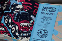 Image 5 of "PARANOIA BABYLONE" by Math FREAK CITY (2013) Screenprinted Book