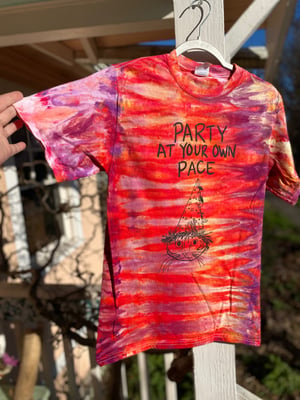 Image of Party At Your Own Pace Tie Dye Shirt Size Small 1