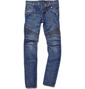 Image of BALMAIN BIKER JEANS DENIM