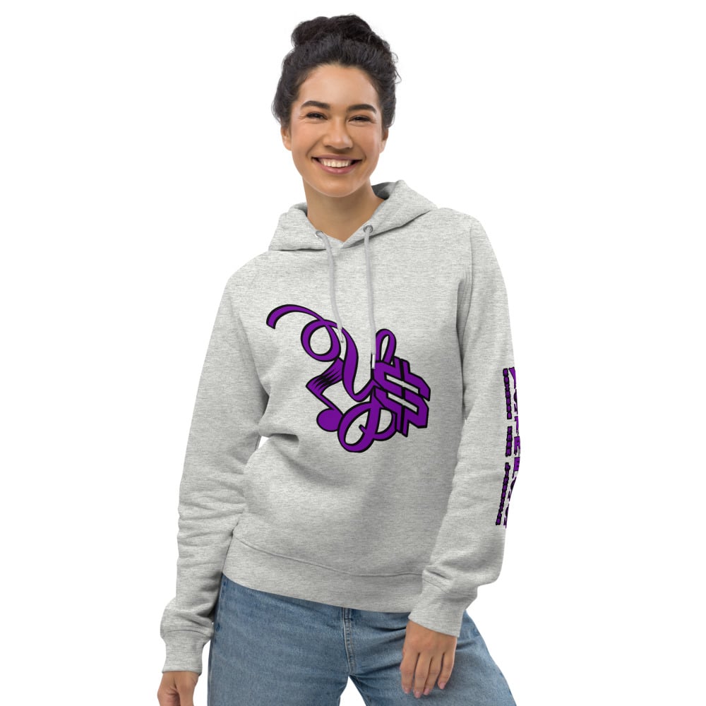Image of YSDB Exclusive Purple and Black Unisex pullover hoodie 