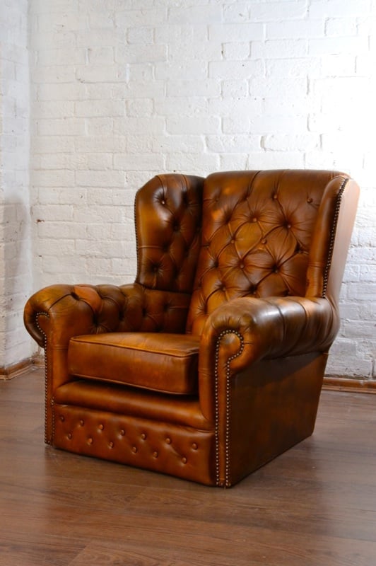 Image of Pair of Club Chairs