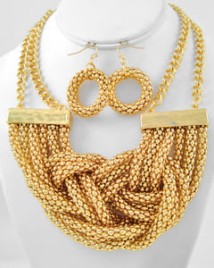 Image of Knotted Necklace Set