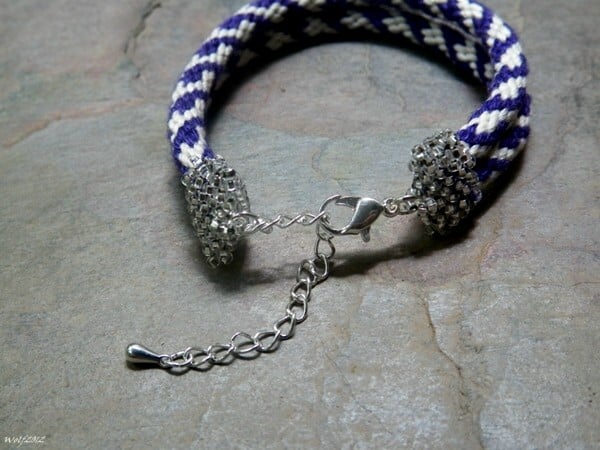 Image of Find A Cure For Alzheimer's, handmade kumihimo bracelet