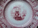 Image of Superb "Canova" Red and White Transferware Plate