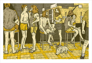 Image of RENNIE ELLIS 'AT THE PUB, BRISBANE 1982' Print (Yellow)