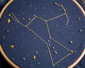 Image of orion constellation embroidery kit