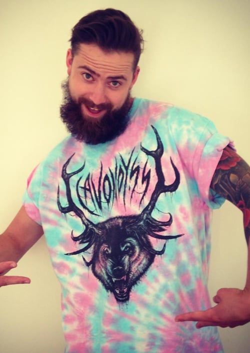 Image of Tie Dye Wolf Tee *LIMITED EDITION* Bubblegum