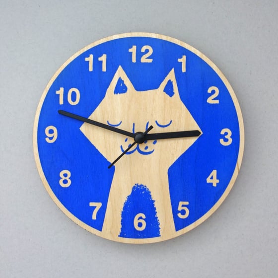 Image of Silent Wall Clock | Cat