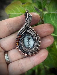 Image 1 of Keyhole Hybrid Wrapped in Sterling Silver and Copper