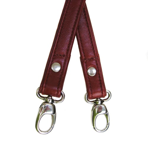Image of Crossbody / Messenger Bag Strap - Choose Leather Color - 50" Length, 3/4" Wide, #17B Lobster Hooks
