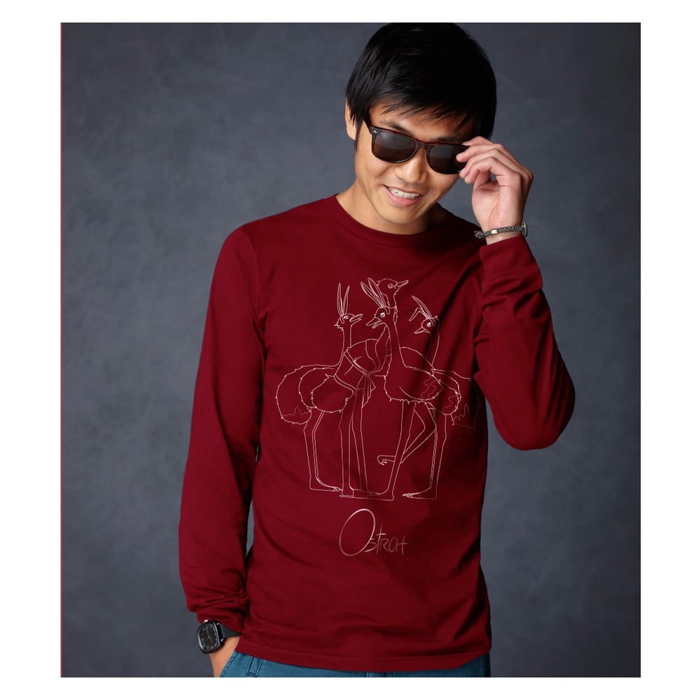 Image of Long Sleeve Ostrch Bunny Crew Neck