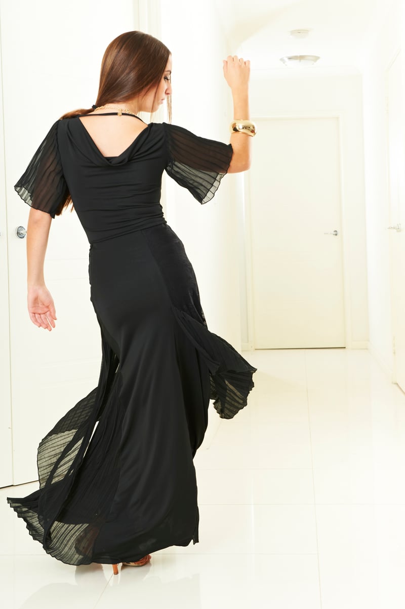 Image of Pleat Fall Skirt - Lace (J3292) Dancewear latin ballroom