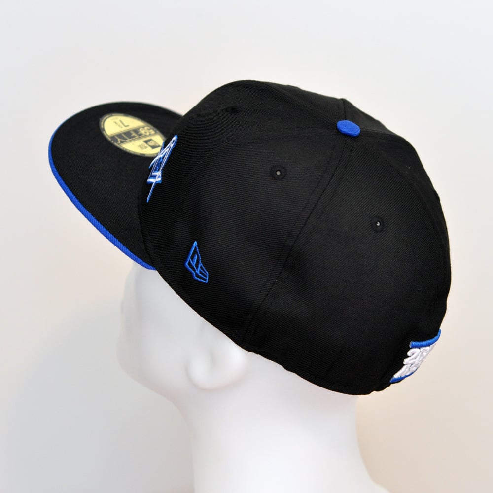 Image of Special Edition Black/Azure wool fitted flawless *SALE*