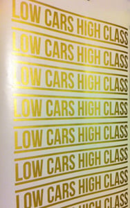 Image of Low Cars High Class Vinyl Sticker in Gold