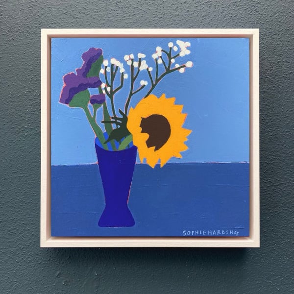 Image of Sunflower on Blue