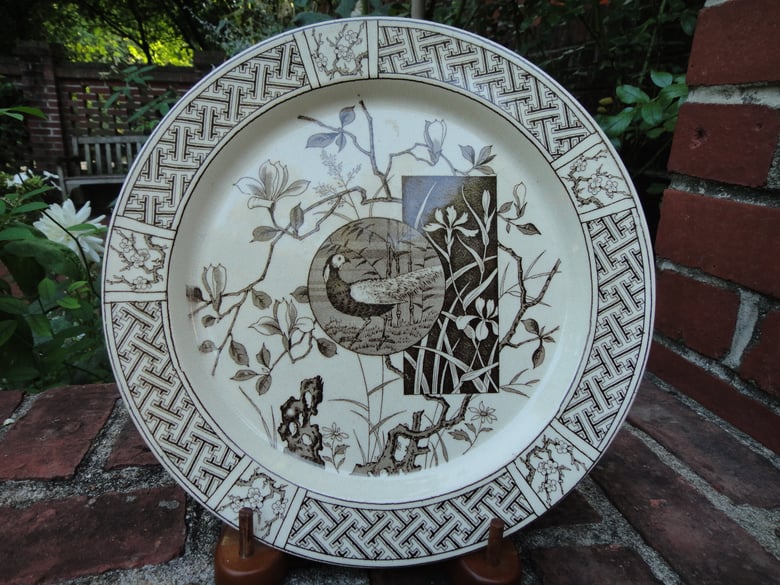 Image of A Striking Late 19th Century Aesthetic English Plate