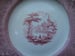 Image of A Romantic "Ning-Po" Red and White Transferware Plate 