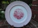 Image of A Classic Red/Pink and White "Pantheon" Transferware Plate 