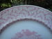 Image of A Classic Red/Pink and White "Pantheon" Transferware Plate 