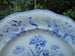 Image of Fanciful "French Groups" Blue and White Transferware Plate.